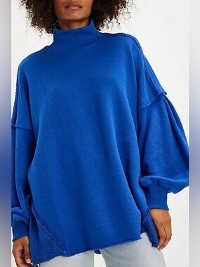 Free People We The Free Wonderful Pullover - Mazarine Blue - NWT